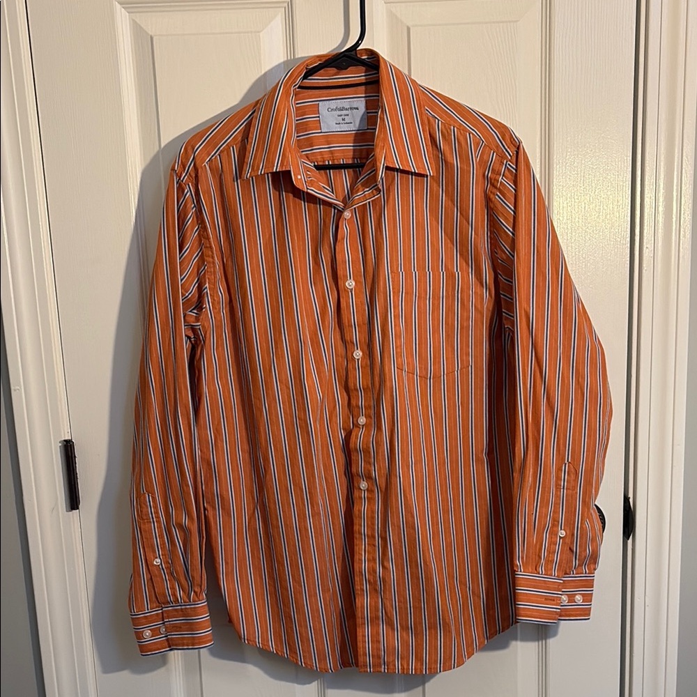 Croft & Barrow Orange and Blue Casual Button Down Shirt
